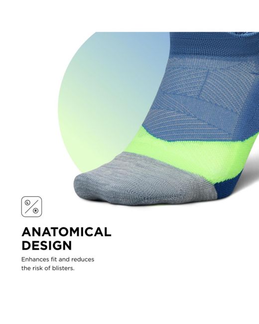 FEETURES SOCKS Blue Elite Light Cushion No Show Tab Ankle Socks for men