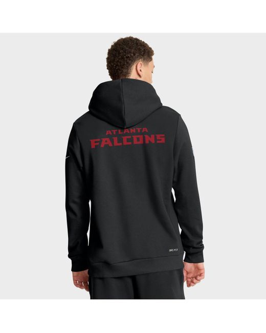Nike Black Atlanta Falcons Sideline Standard Issue Initial Home Dri-fit Hoodie for men