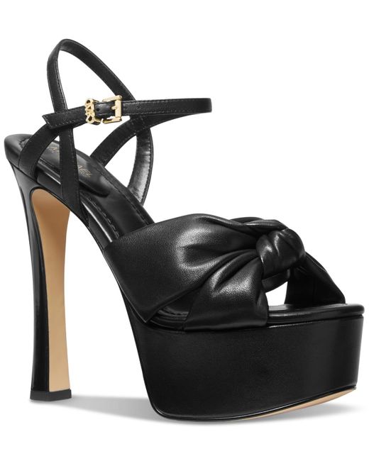 Michael Kors Black Michael Elena Ankle-strap Platform Dress Sandals