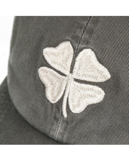 Lucky Brand Gray Clover Baseball Hat