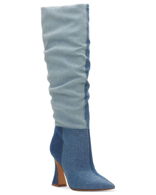 Vince Camuto Blue Alinkay Slouch Knee-high Boots