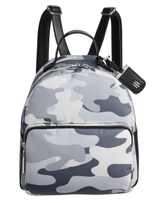 Tommy Hilfiger Julia Camo Small Dome Backpack in Gray | Lyst