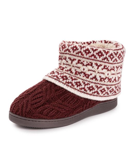 Muk Luks Red Rochelle Slippers
