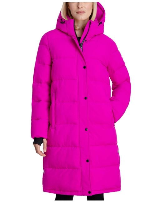 BCBGeneration Pink Hooded Puffer Coat