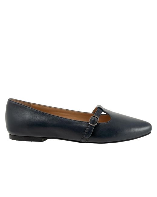 Trotters Blue Evie Flat