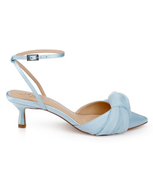 Badgley Mischka Blue Favor Evening Knot Pumps