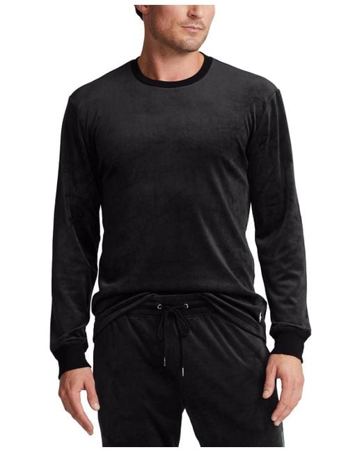 Polo Ralph Lauren Black Long-sleeve Pajama T-shirt for men