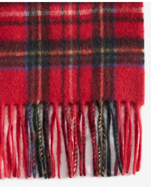 Club Room Red Plaid Cashmere Scarf for men