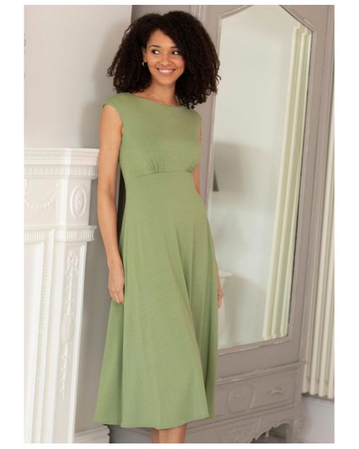Alie Street London Green Luna Midi Dress
