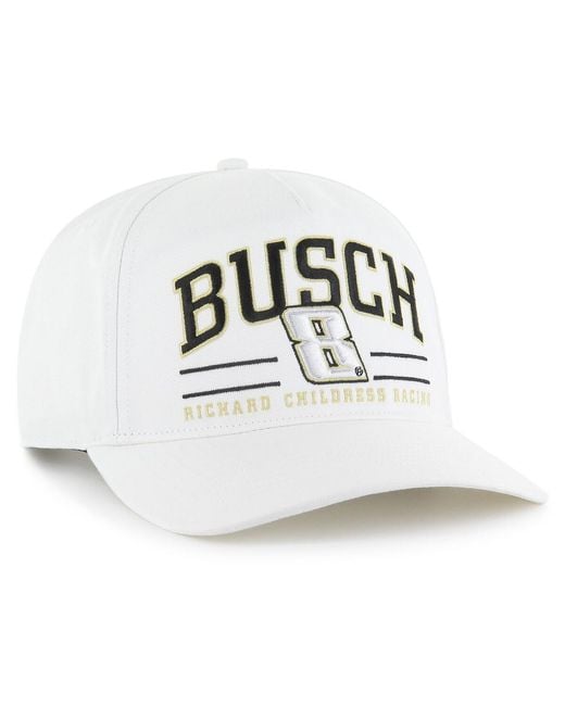 '47 White Kyle Busch Roscoe Hitch Adjustable Hat for men