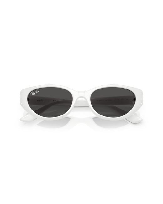 Ray-Ban White Large Sunglasses