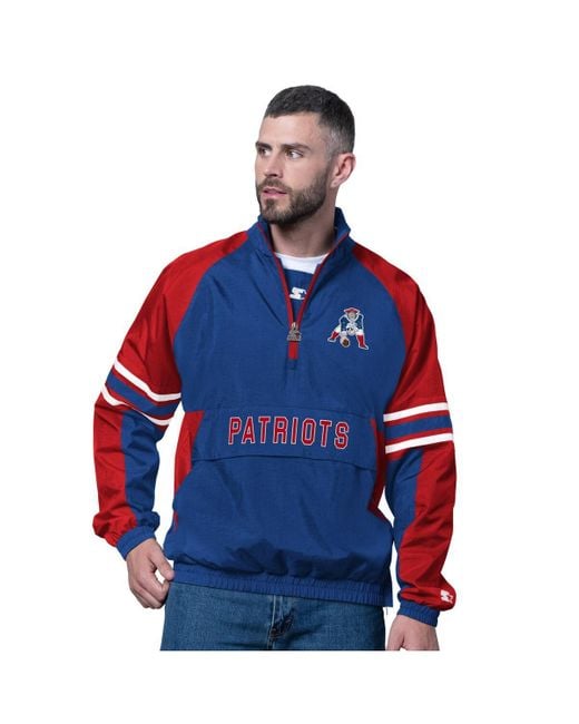 Starter Men's Blue New England Patriots Vintage Logo Prospect Half