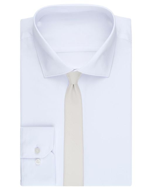 BarIII White Solid Knit Tie for men