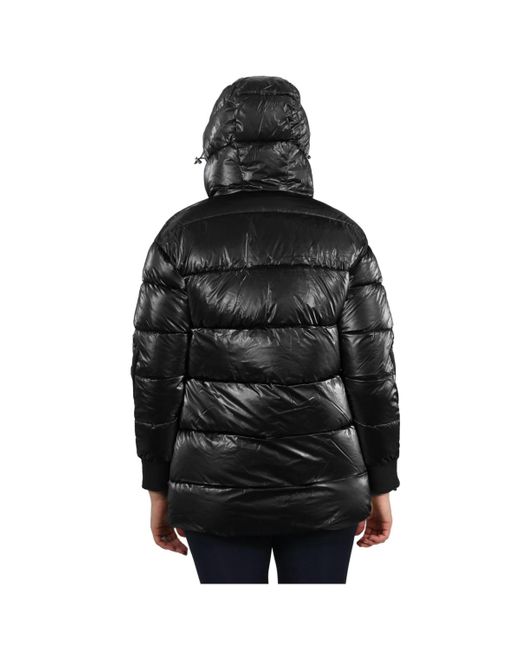 Spire By Galaxy Black Modern Fit Bubble Parka Jacket W/ Non Detachable Hood