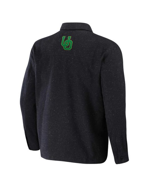 Fanatics Blue Darius Rucker Collection By Oregon Ducks Sherpa-lined Full-snap Shacket for men