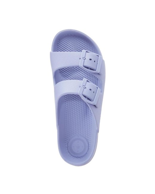 Totes Blue Double Buckle Adjustable Slide