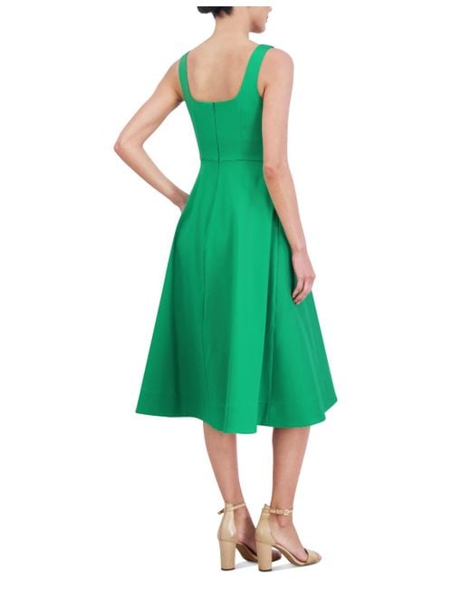 Eliza J Green Asymmetrical Midi Dress