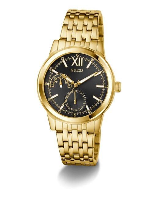 Guess Metallic Tone Multi-function Watch for men