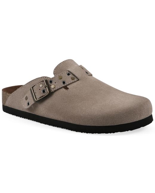 White Mountain Brown Benben Footbeds Clogs