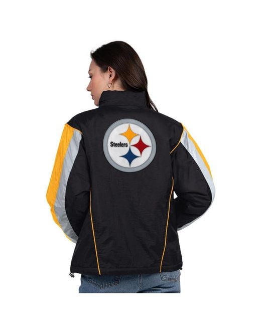 Starter Blue Black/gold Pittsburgh Steelers Thursday Night Gridiron Half-zip Jacket