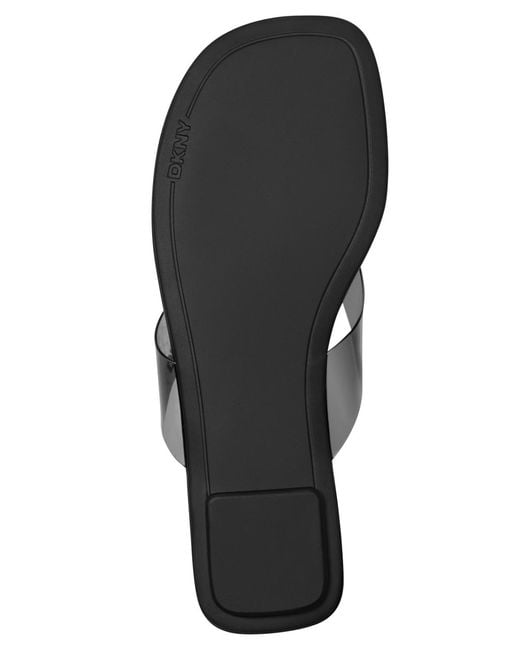 DKNY Black Hampton Flip Flop Sandals
