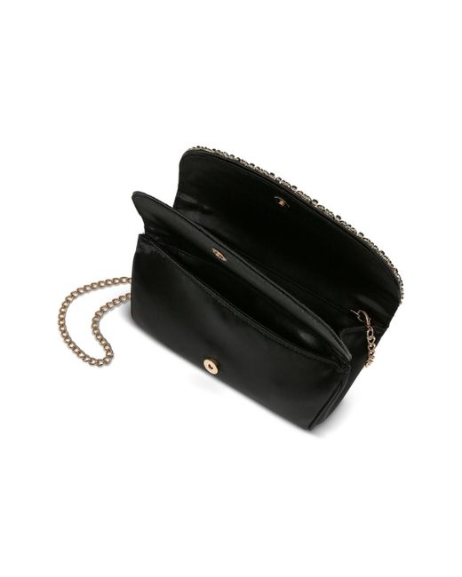 Badgley Mischka Black Woman's Talia Double Flap Clutch