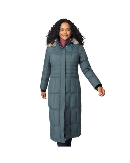 Free Country Blue Full Length Splendor Down Jacket