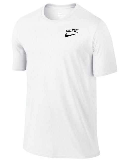 Nike Men's Elite Back-stripe Dri-fit T-shirt in White for Men | Lyst