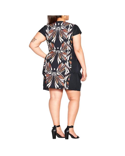 City Chic Black Plus Size Nadia Zip Tunic