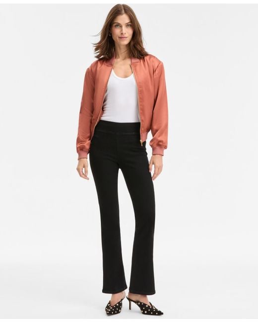 INC International Concepts Women's Black High-rise Pull-on Bootcut