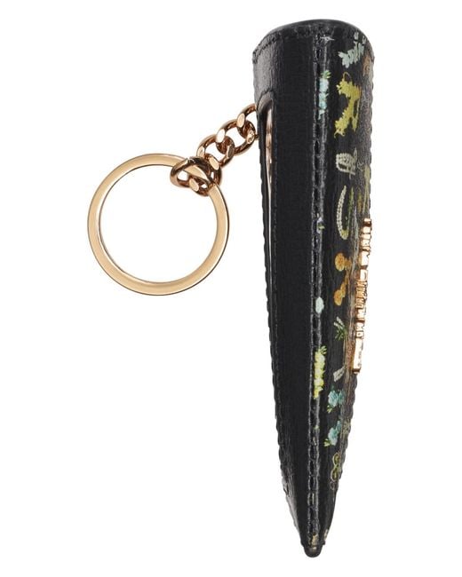 Karl Lagerfeld Black Key Ring Card Case