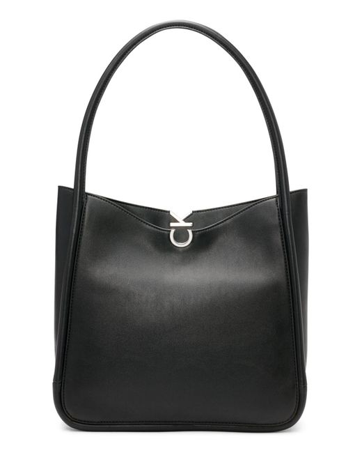 Calvin Klein Synthetic Crisell Magnetic Snap Tote Bag in Black Silver ...