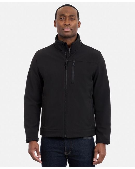 Calvin Klein Blue Water Resistant Softshell Jacket for men