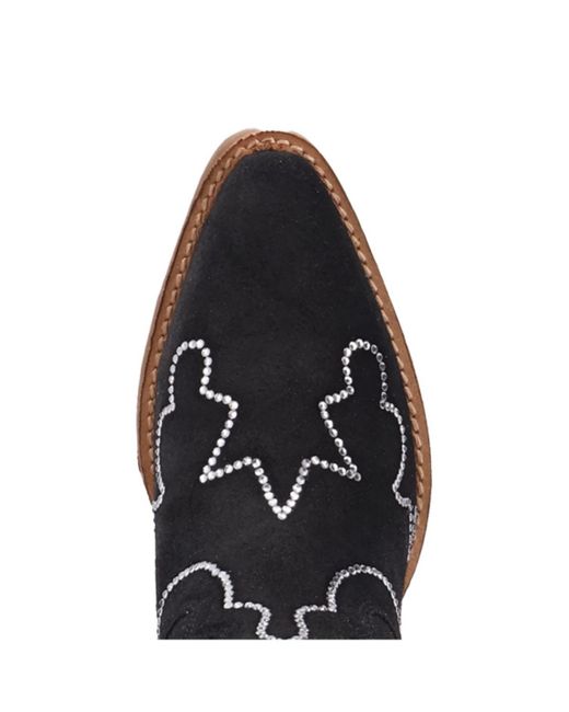 Dingo Black Tiny Pony Suede Leather Bootie
