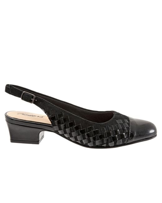 Trotters Black Dea Woven Pumps