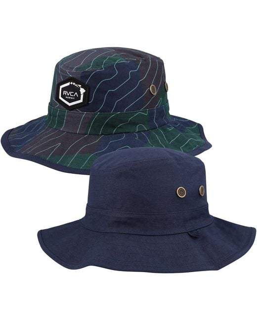 RVCA Blue Island Hex Reverse Boonie Hat for men