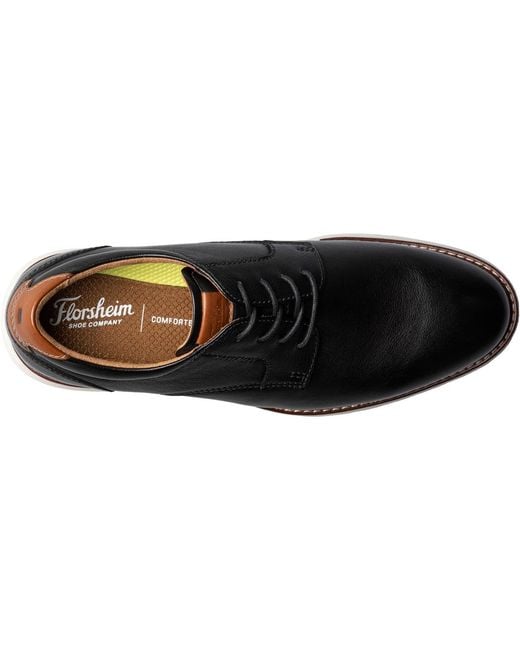 Florsheim Black Launch Plain Toe Oxford for men