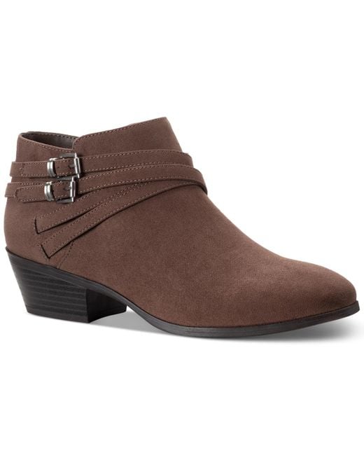 Style & Co. Brown Willoww Booties