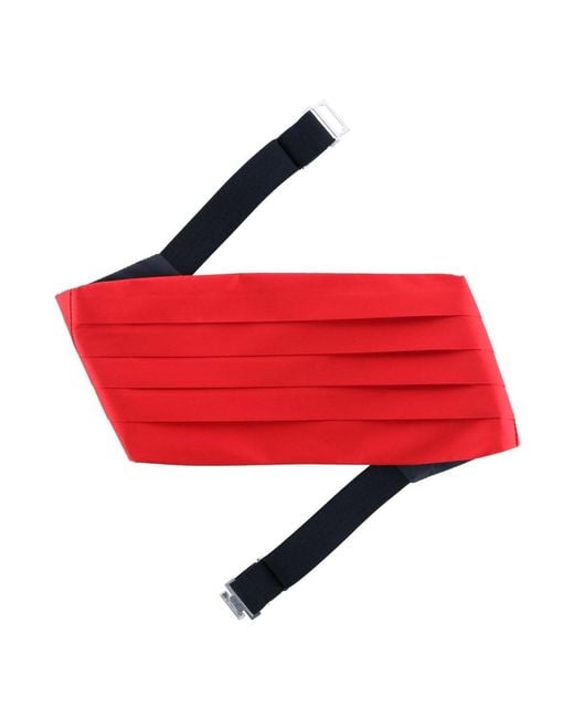 Trafalgar Red Sutton Solid Color Silk Cummerbund for men