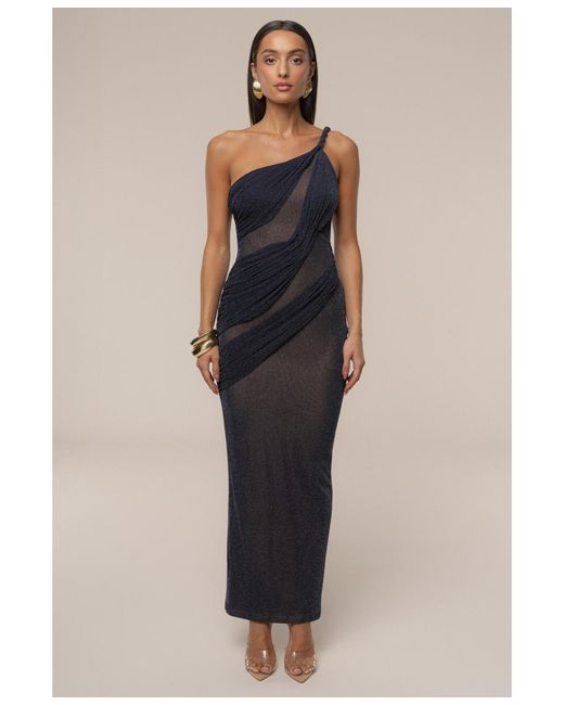 lux brand dress Handmade Kendall Style Exclusive Design, Shiny Disco Silver Mini JLUXLABEL Women's Blue Alari One