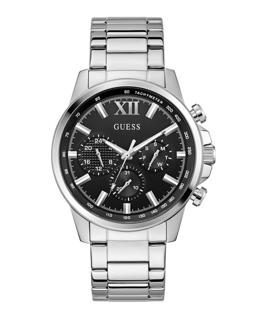 Guess Gray Multi-function Stainless Steel Watch for men