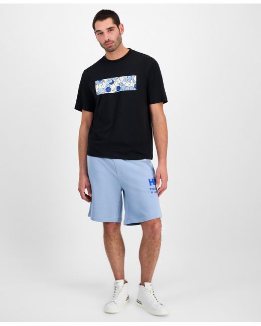 Boss Black Hugo By Nurix Short Sleeve Crewneck Abstract Logo Graphic T-shirt for men