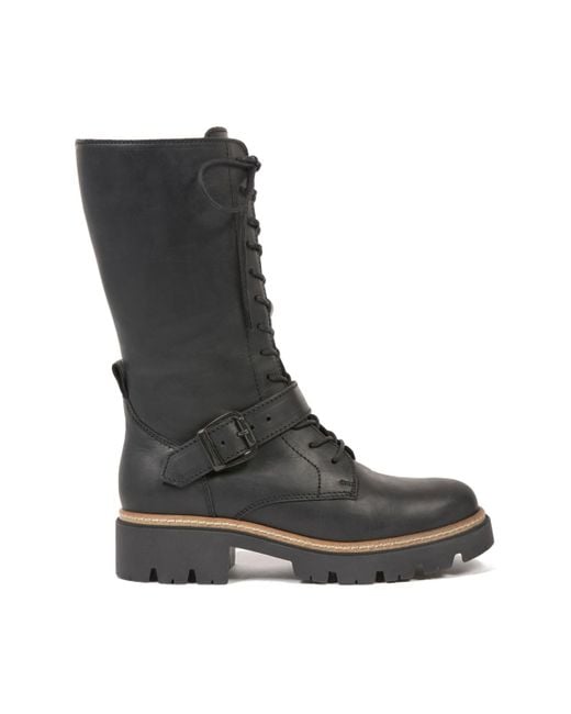 Celtic & Co. Black Strap Detail Mid Calf Boot