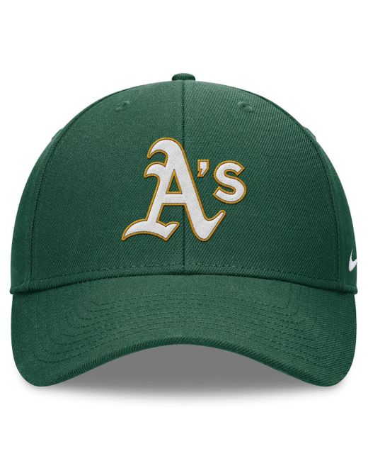 Nike Green/gold Oakland Athletics Evergreen Club Performance Adjustable Hat for men