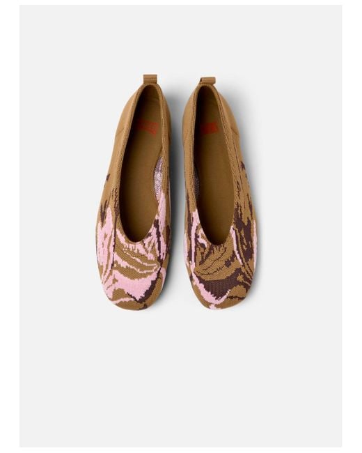 Camper White Tws Casi Myra Technical Textile Ballerina