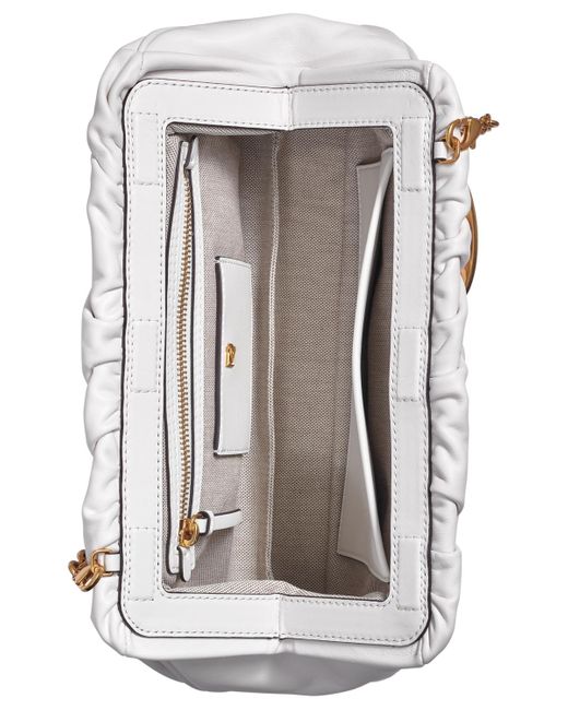 Donna Karan Metallic Bella Medium Leather Clutch