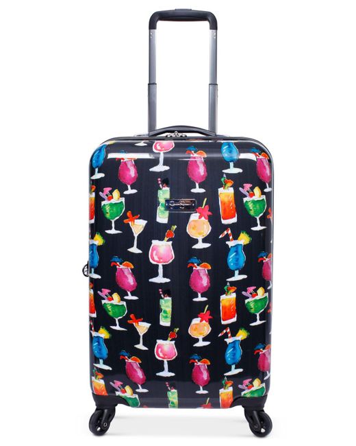 Jessica Simpson Black Bottoms Up 20" Carry-on Spinner Suitcase