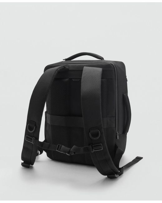 Mango Black Multi-functional Combined Backpack Bag for men