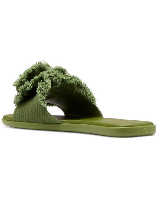 Kate Spade Green Flourish Flat Sandals
