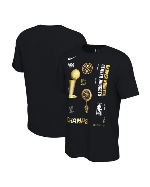 Nike Black Denver nuggets 2023 Nba Finals Champions Celebration Expressive T-shirt for men